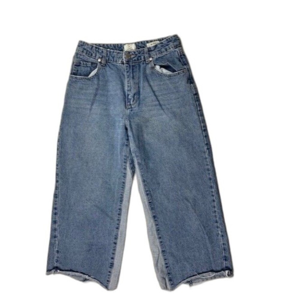 Cotton On Size 6 Mid Wide Crop Cotton High Rise Med Wash